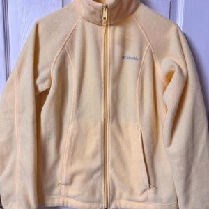 Columbia Full-Zip Fleece Jacket in Pastel Yellow